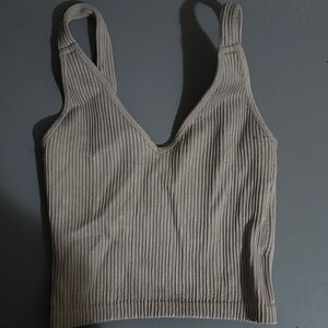 Wishlist Ribbed Tan Tank Top